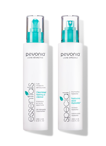 Foaming Oil Cleanser & Hyaluronic Acid HydraMist Duo Offer | Pevonia ...